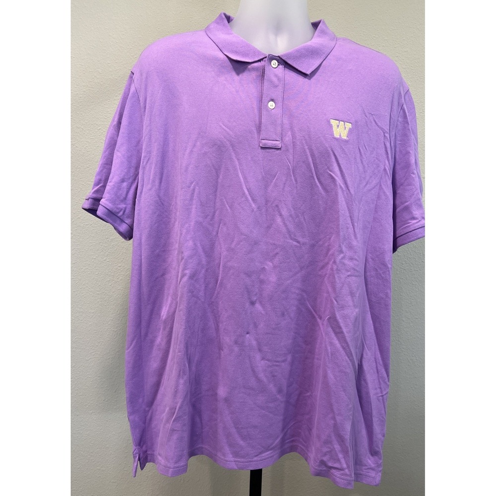 Vineyard Vines Polo Shirt Mens XL Purple Golf‎ Short Sleeve Cotton UW Huskies